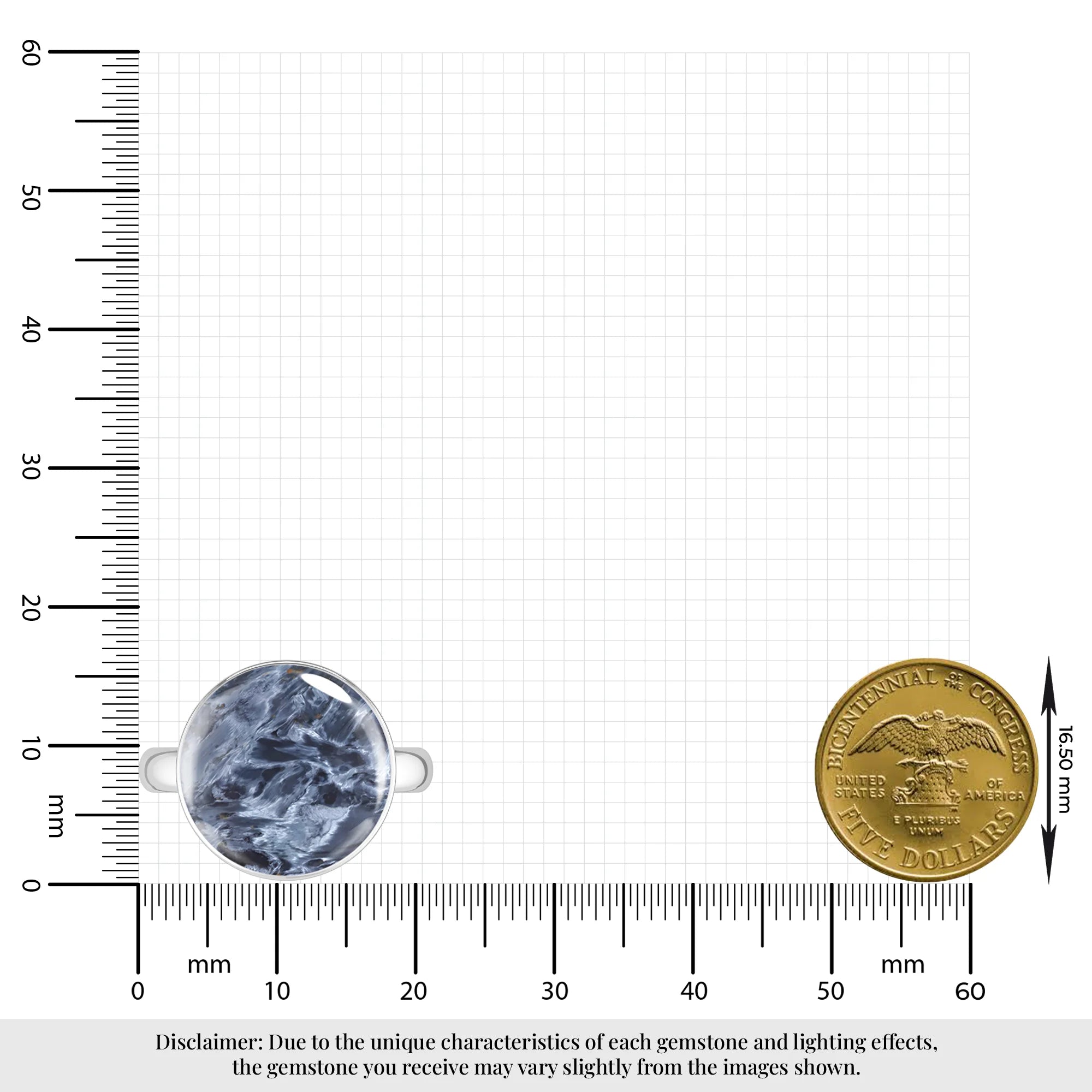 pietersite bezel-set ring