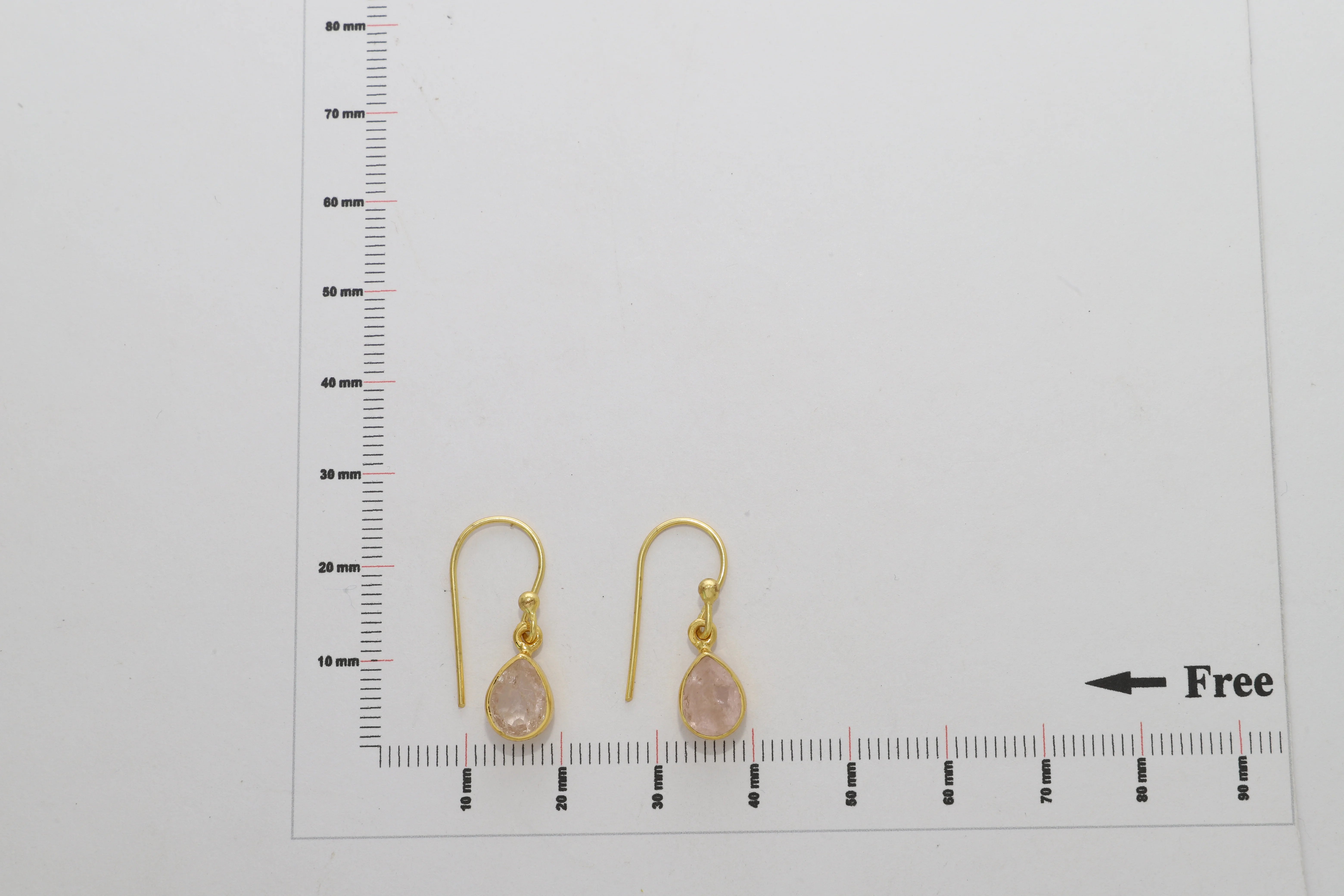 morganite cut earrings