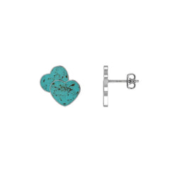 turquoise slice earrings