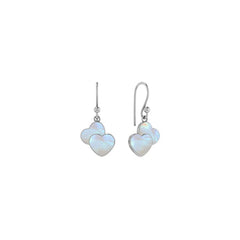 rainbow moonstone slice earrings