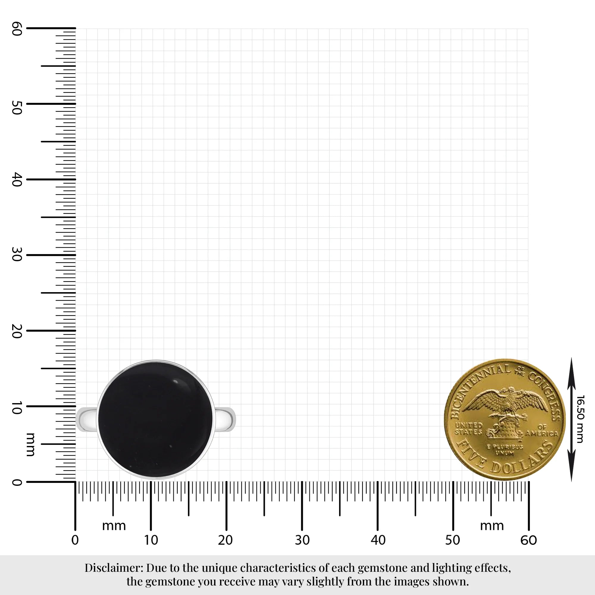 shungite bezel-set ring