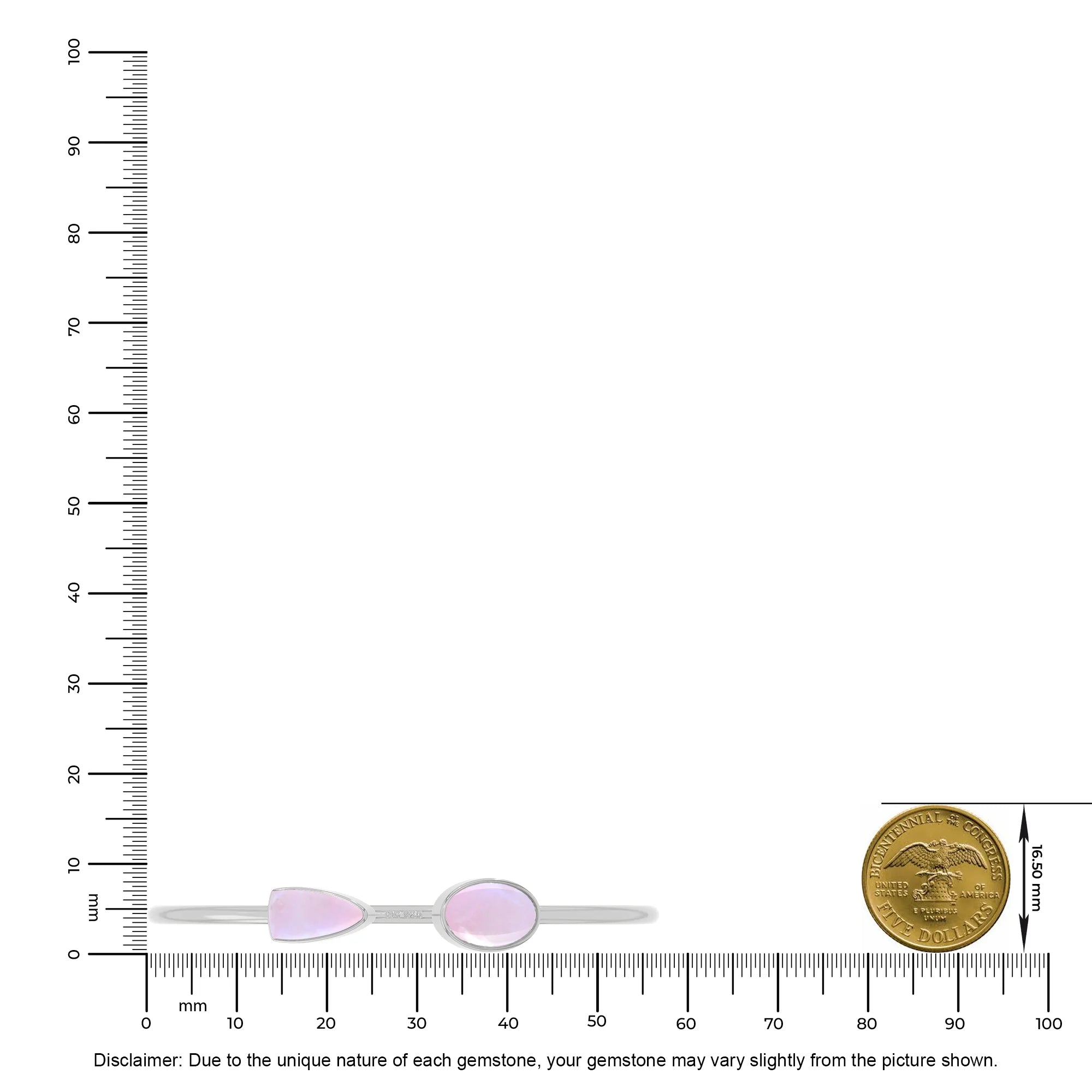 pink moonstone cab bracelet