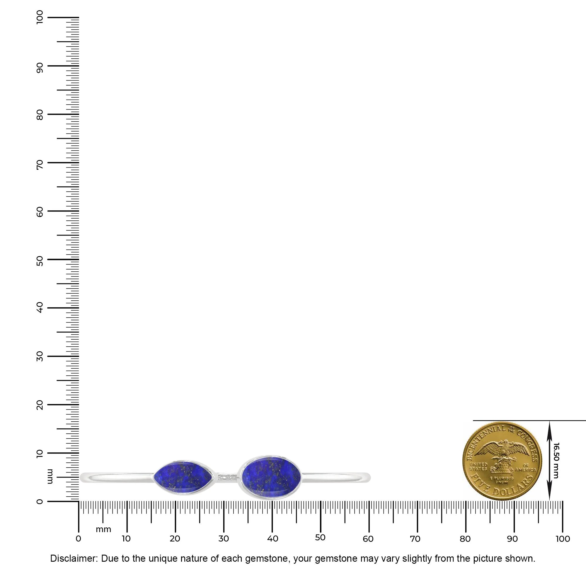lapis lazuli cab bracelet