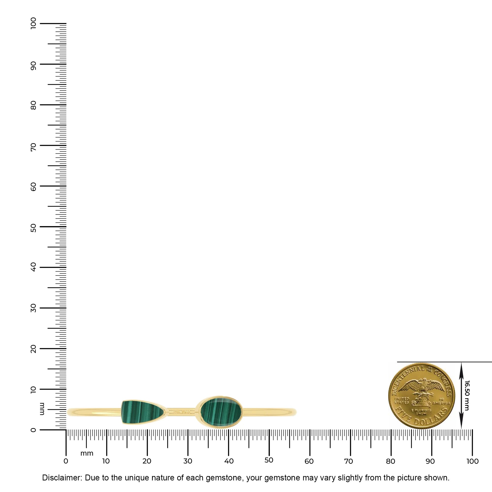 malachite cab bracelet