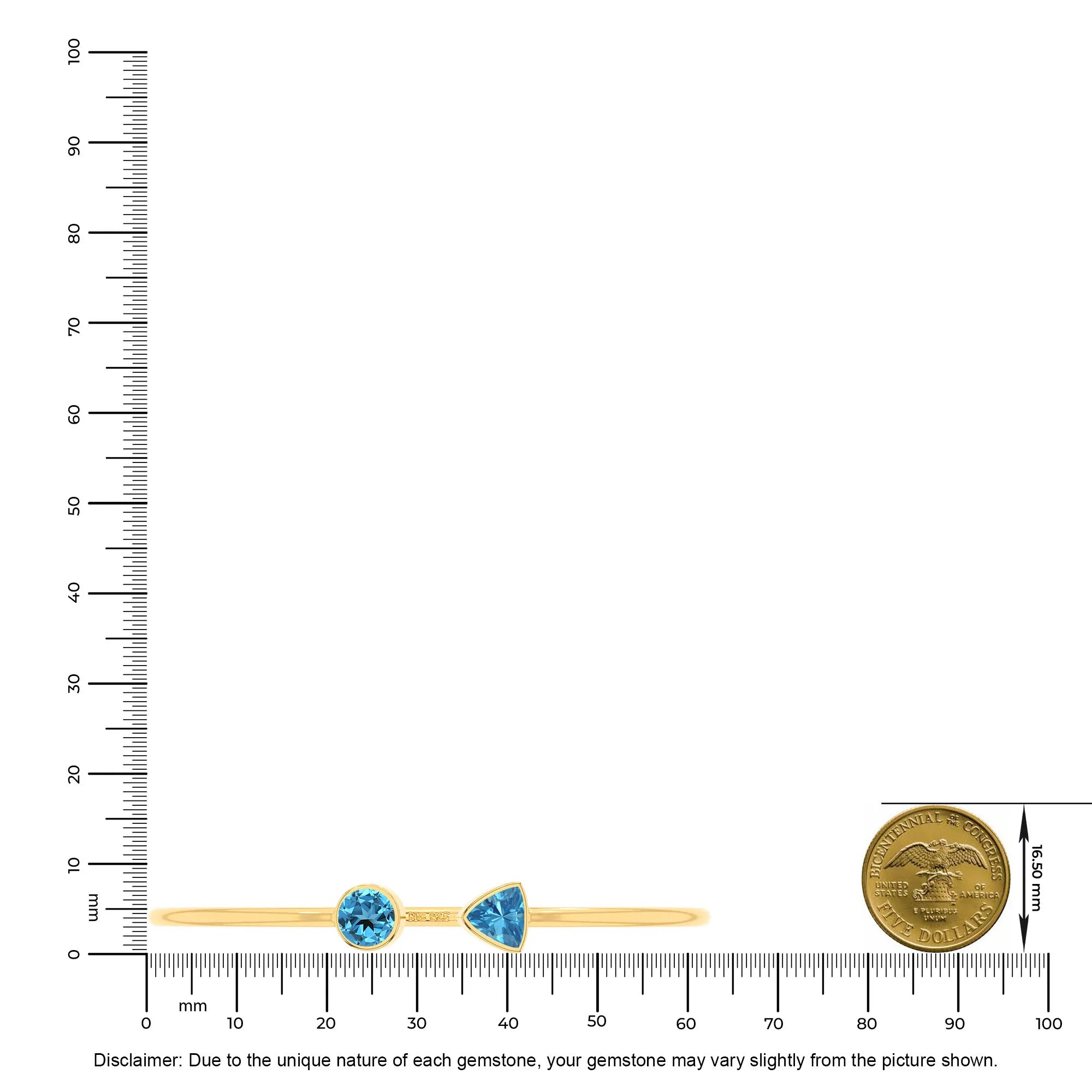 swiss blue topaz cut bracelet