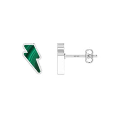 malachite slice earrings