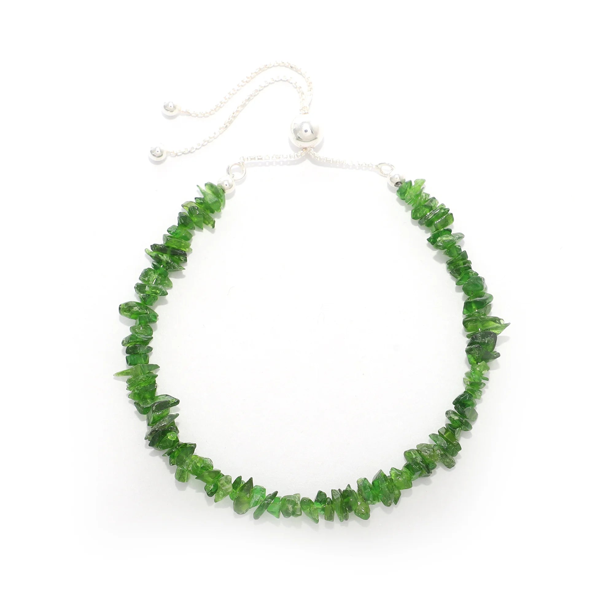 chrome-diopside rough bracelet