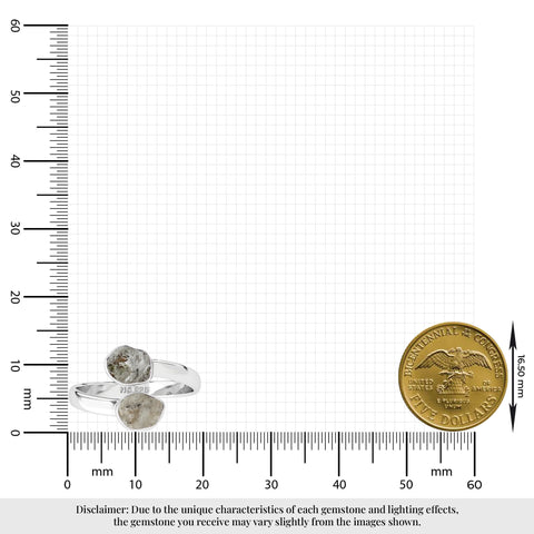 petroleum quartz stackable bezel-set ring
