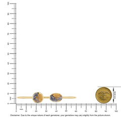 Natural Cab Malingano Jasper Oval-Round Shape Twister Bracelets for Women in 18K Gold Vermeil