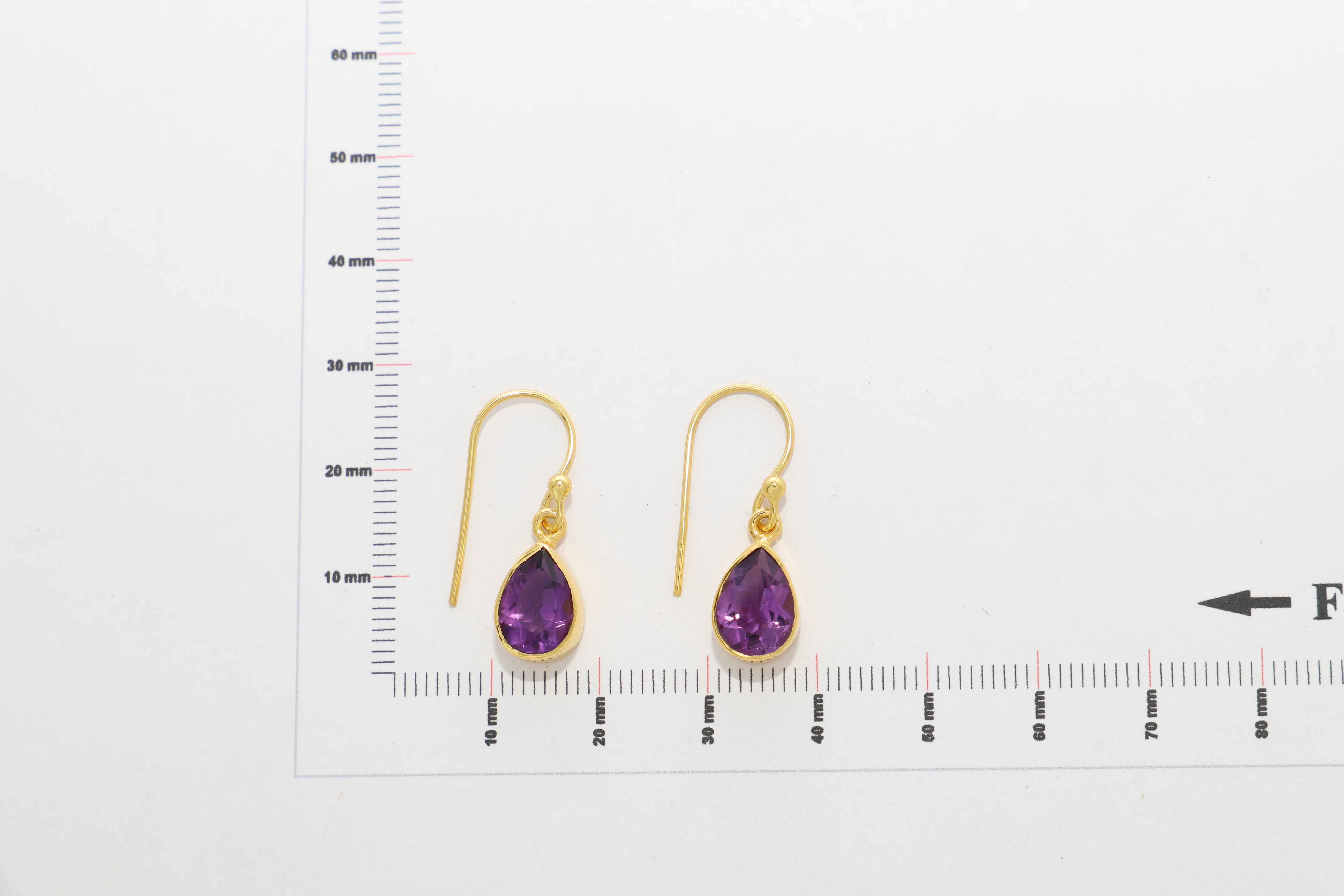 amethyst cut earrings