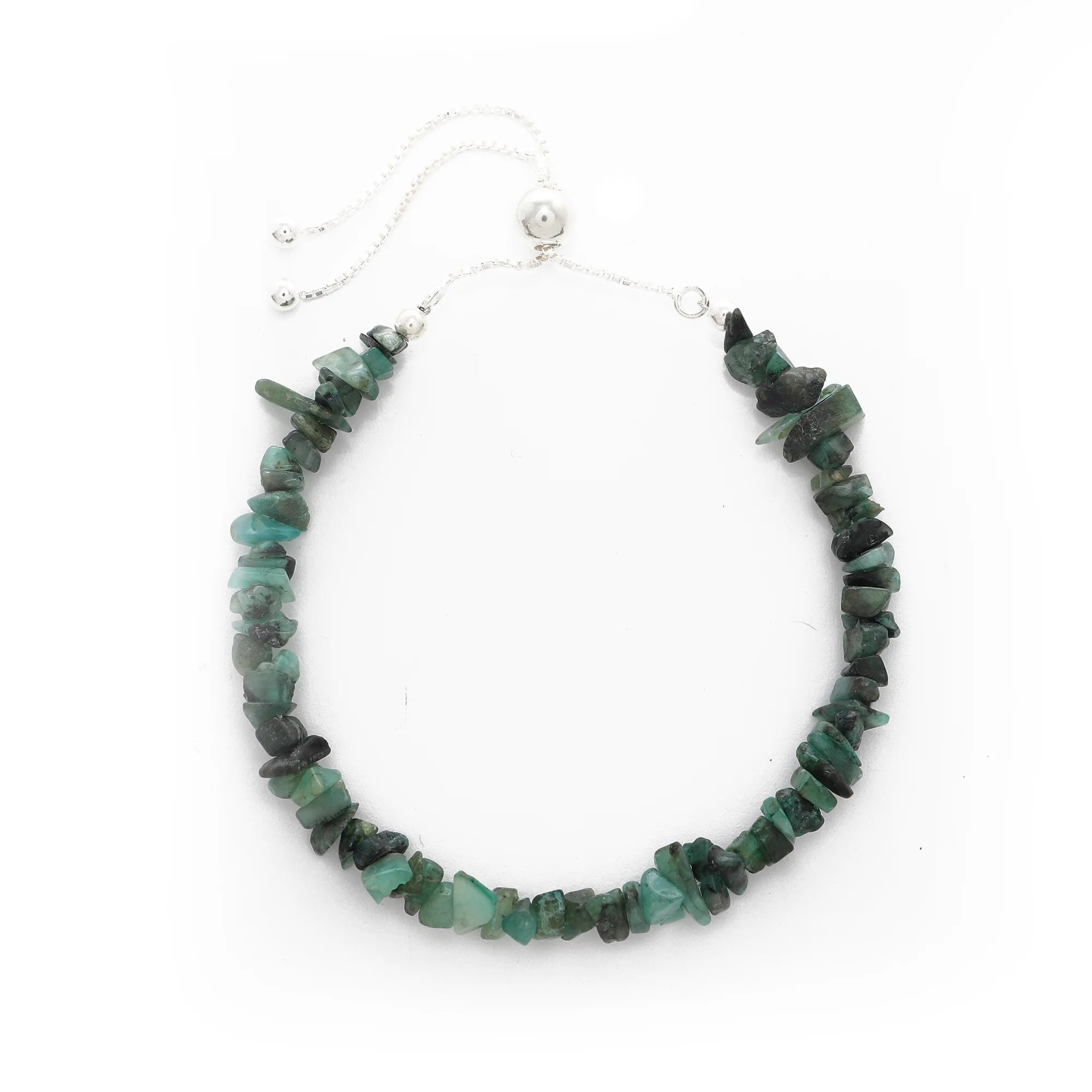 emerald rough bracelet