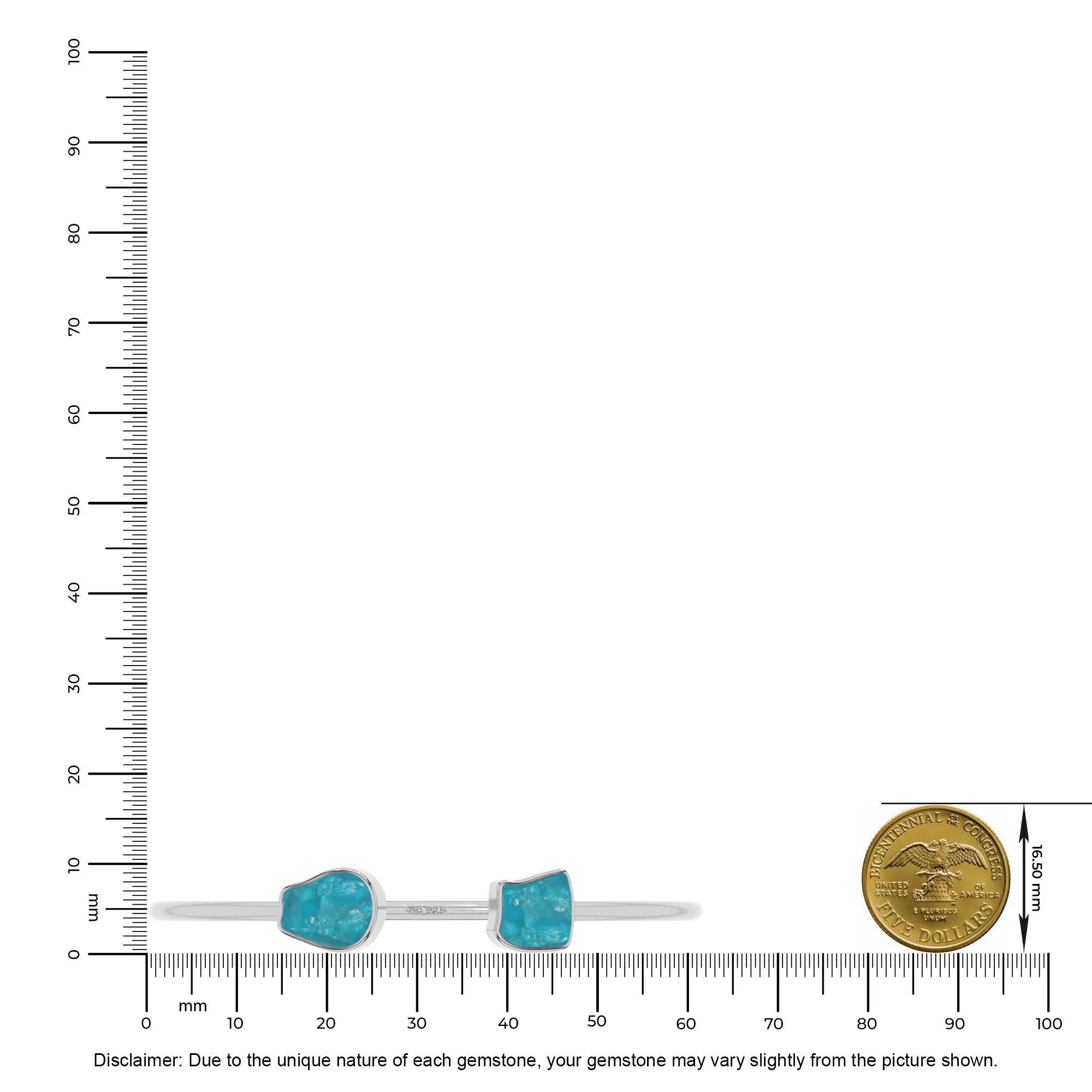 paraiba apatite twister bracelet
