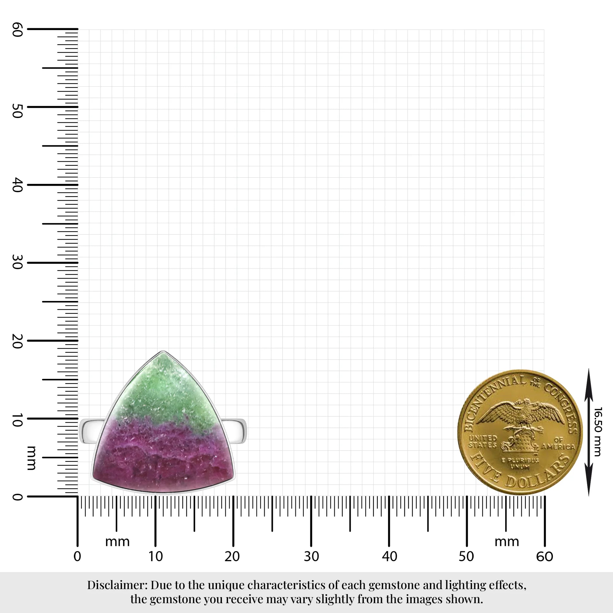 ruby-zoisite bezel-set ring