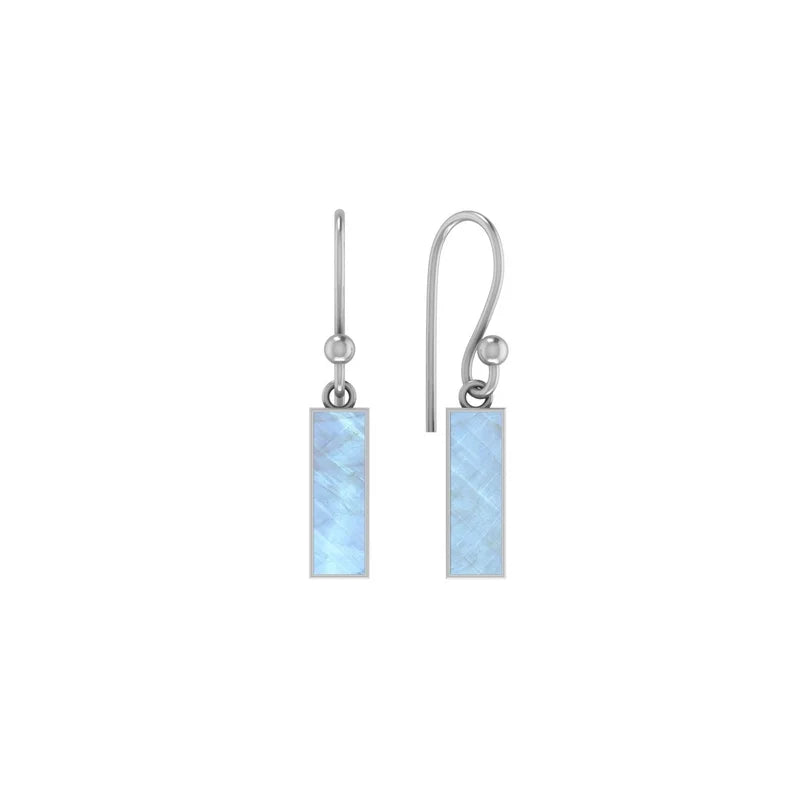 rainbow moonstone slice earrings