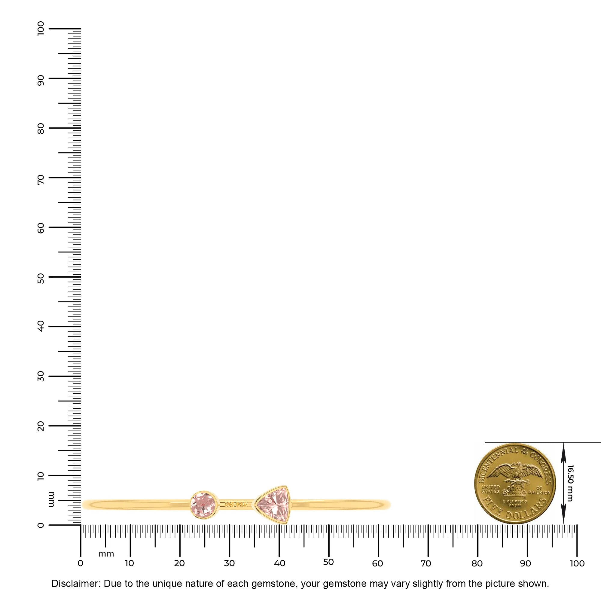 morganite cut bracelet