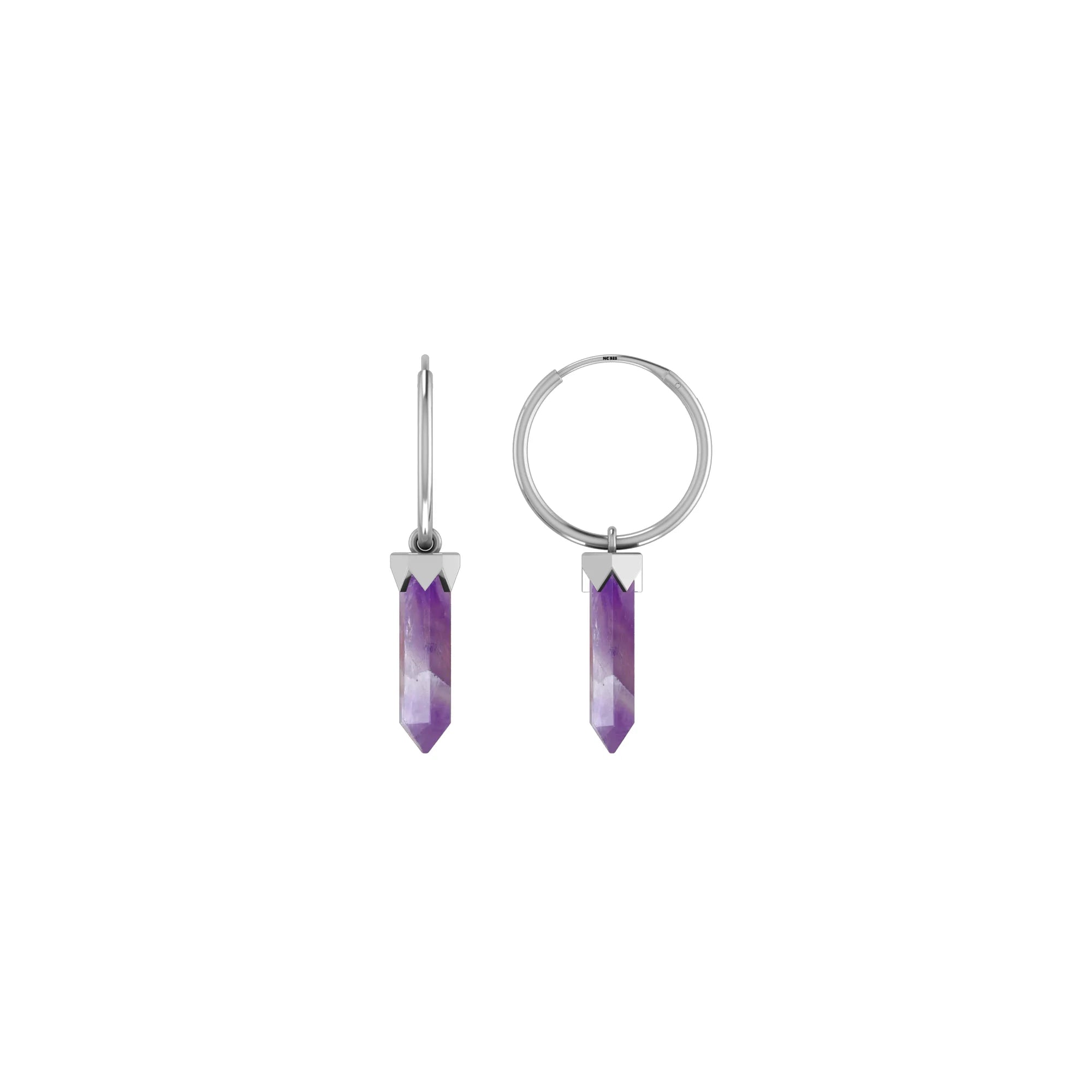 amethyst cut earrings