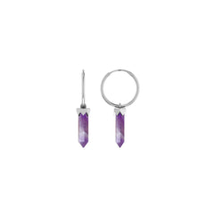 amethyst cut earrings