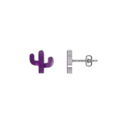 amethyst slice earrings