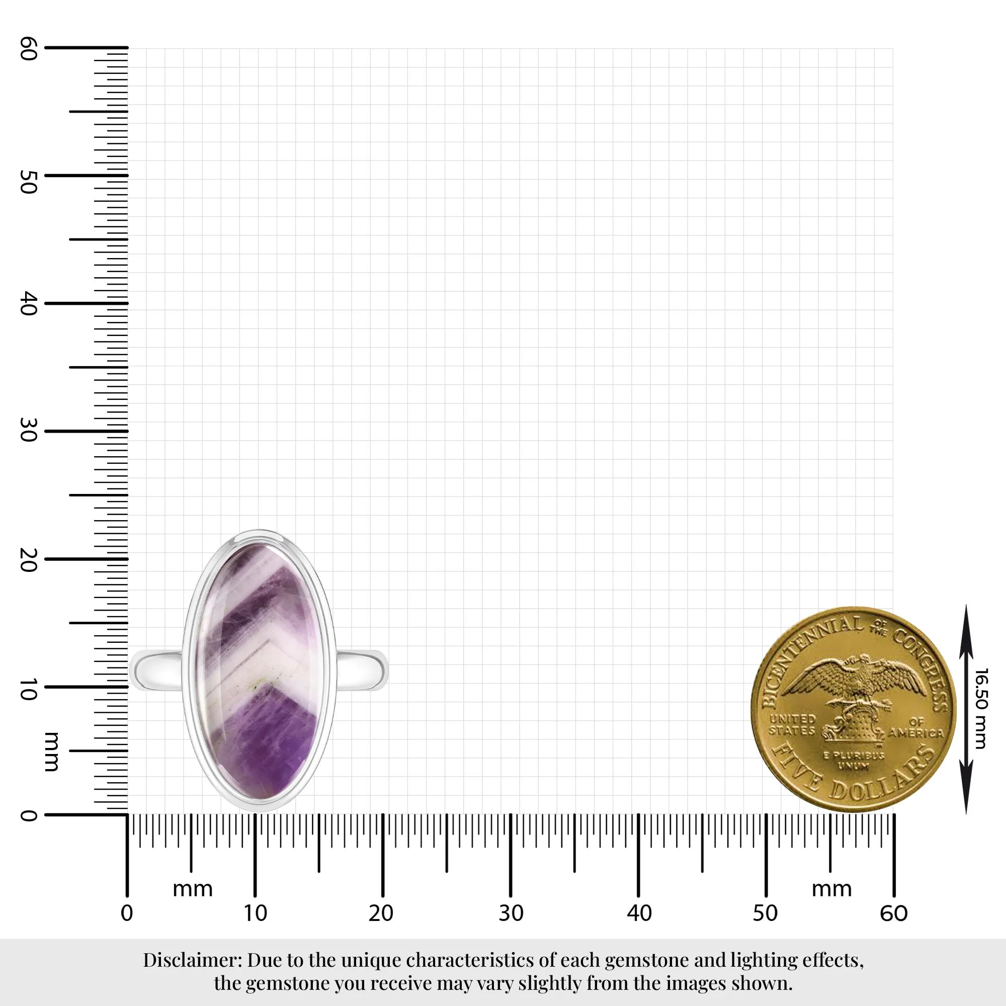 chevron-amethyst bezel-set ring