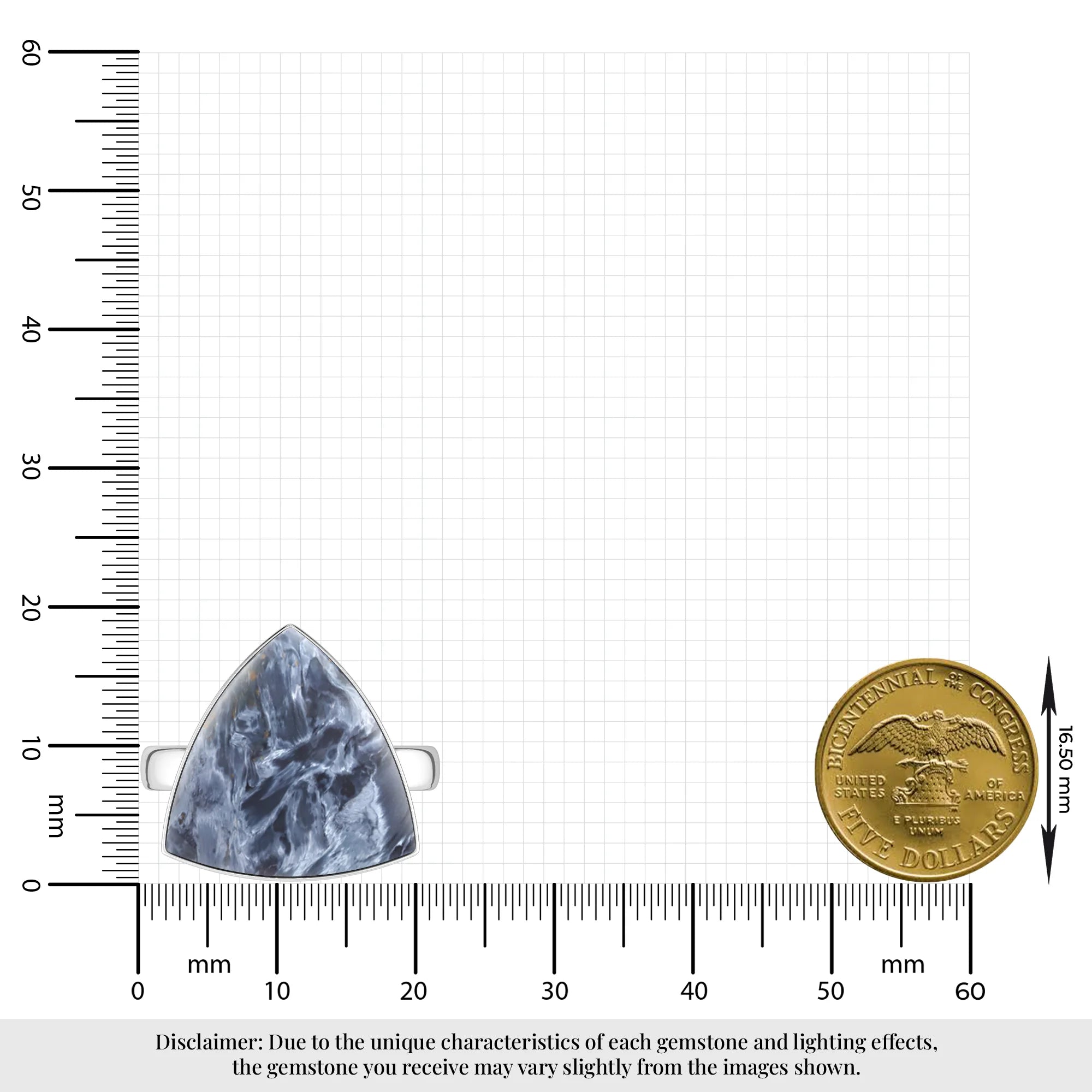 pietersite bezel-set ring