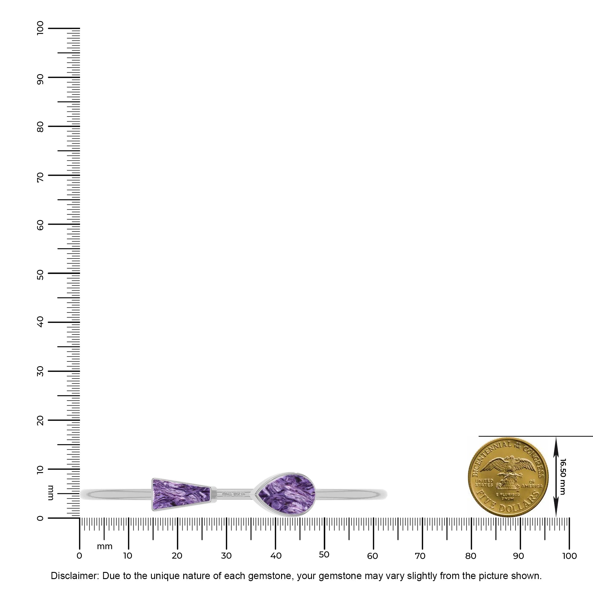 charoite cab bracelet