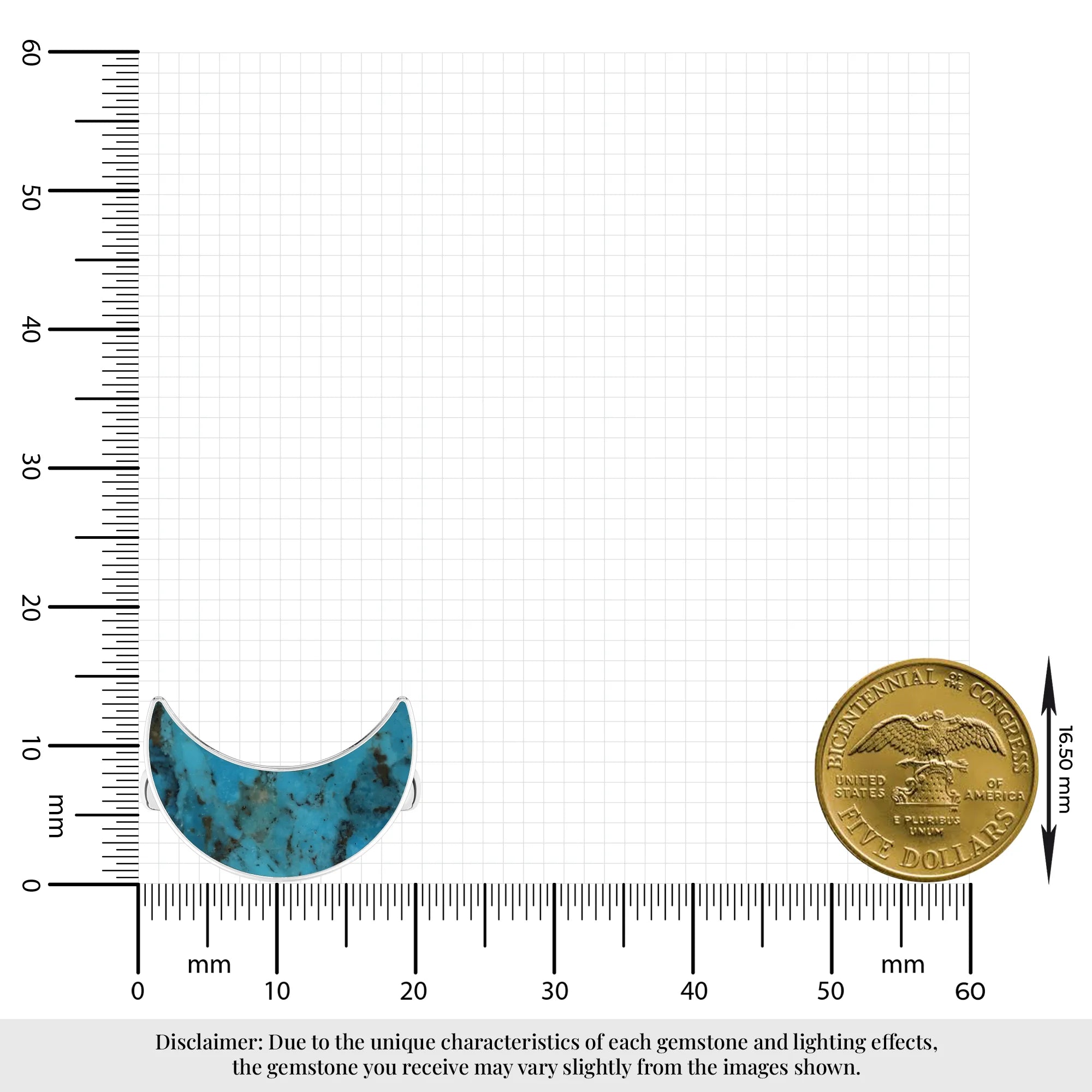 compressed turquoise blue bezel-set ring