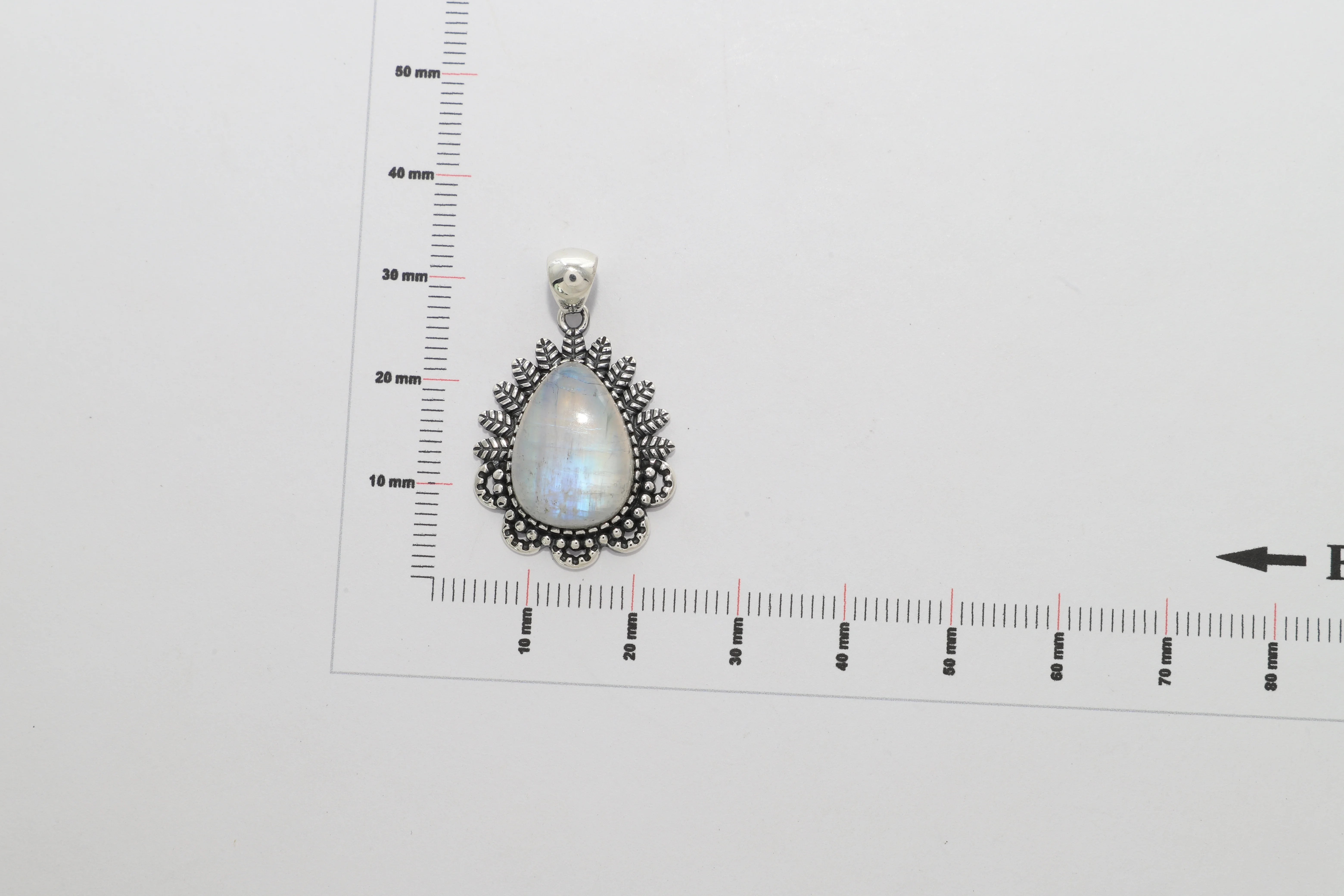 rainbow moonstone pendant