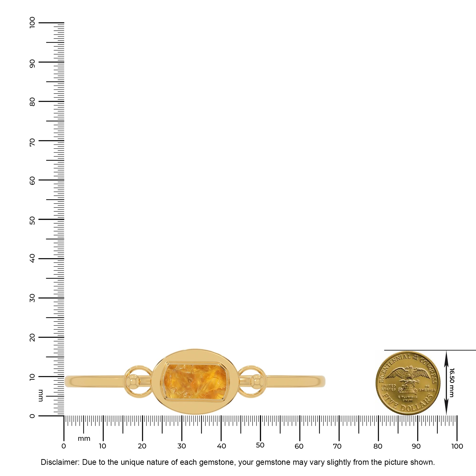 citrine rough bracelet