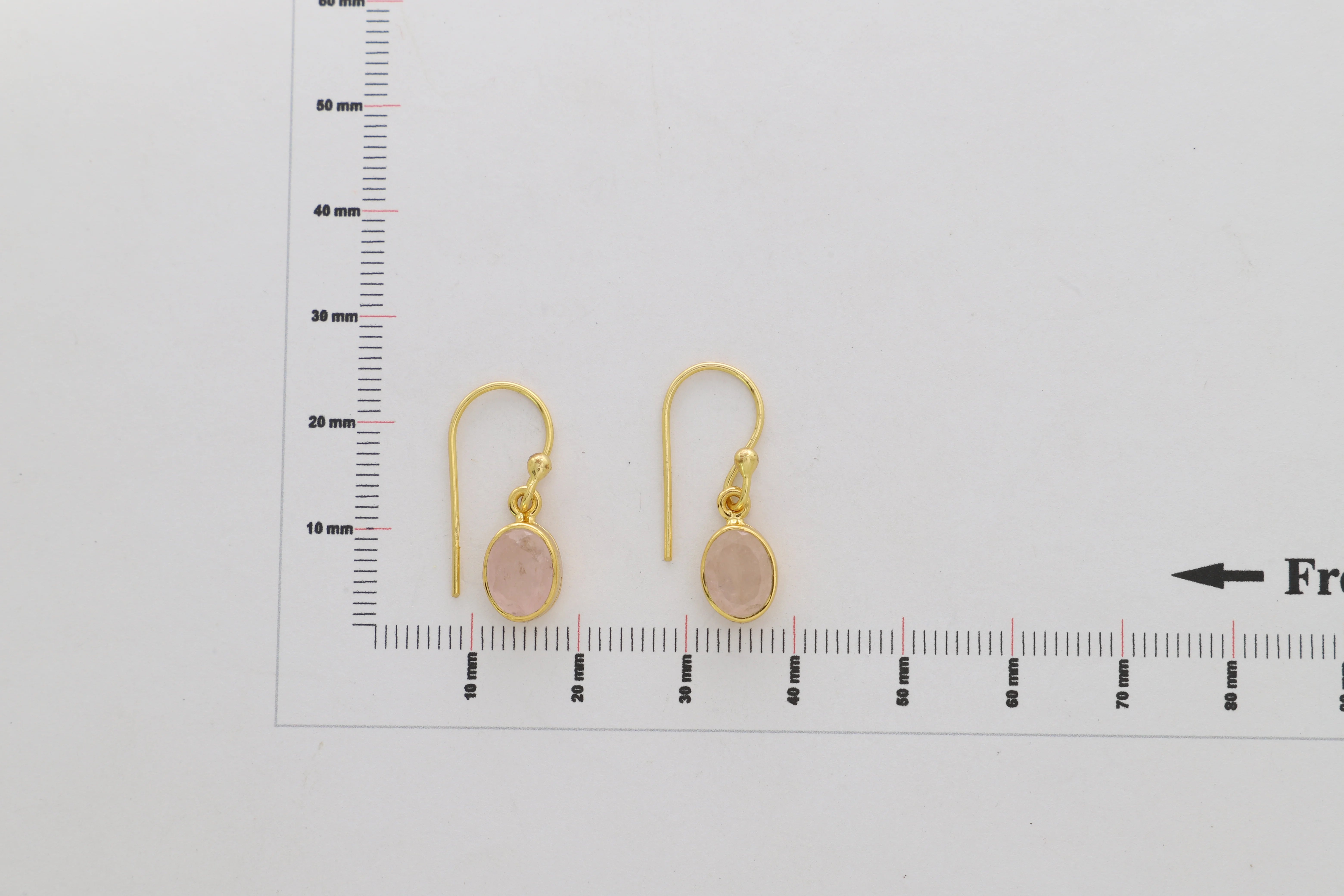 morganite cut earrings