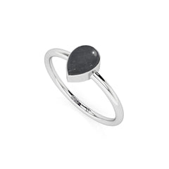 shungite stackable bezel-set ring