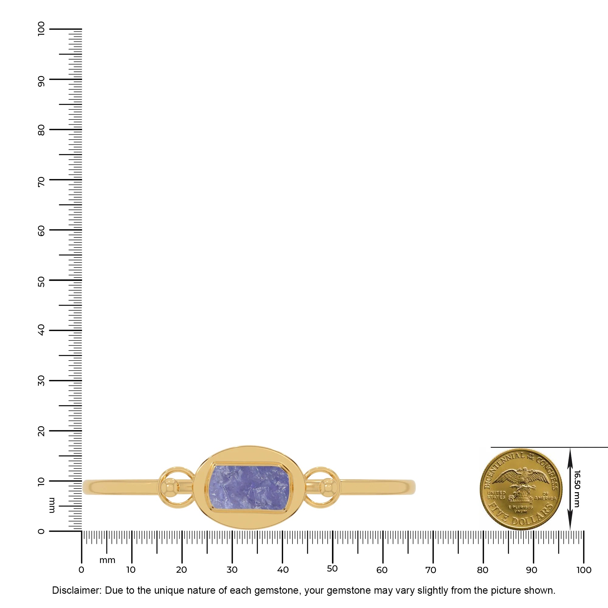tanzanite rough bracelet