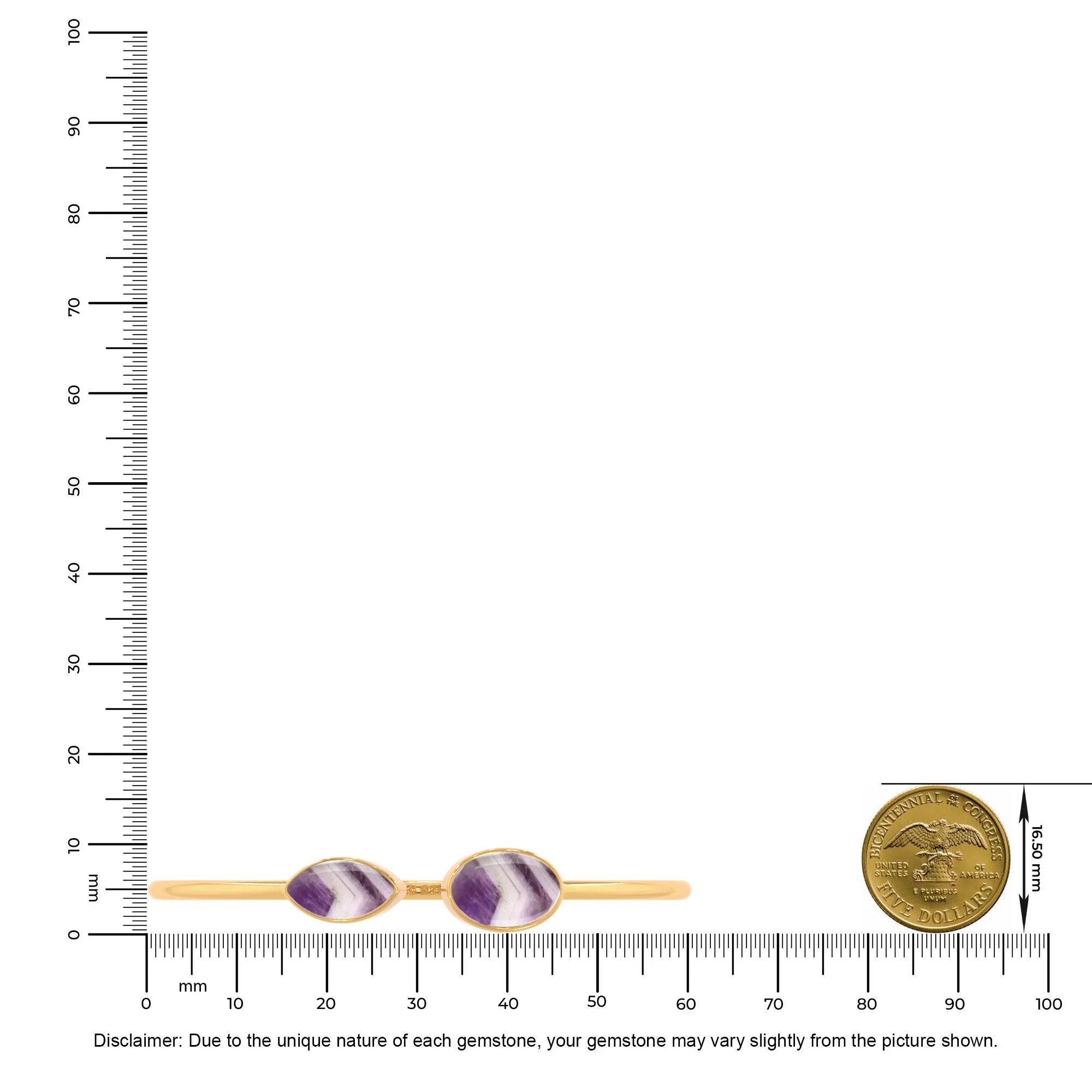 chevron amethyst cab bracelet