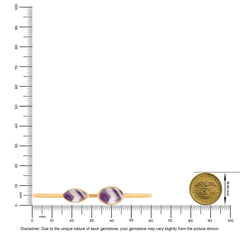 chevron amethyst cab bracelet