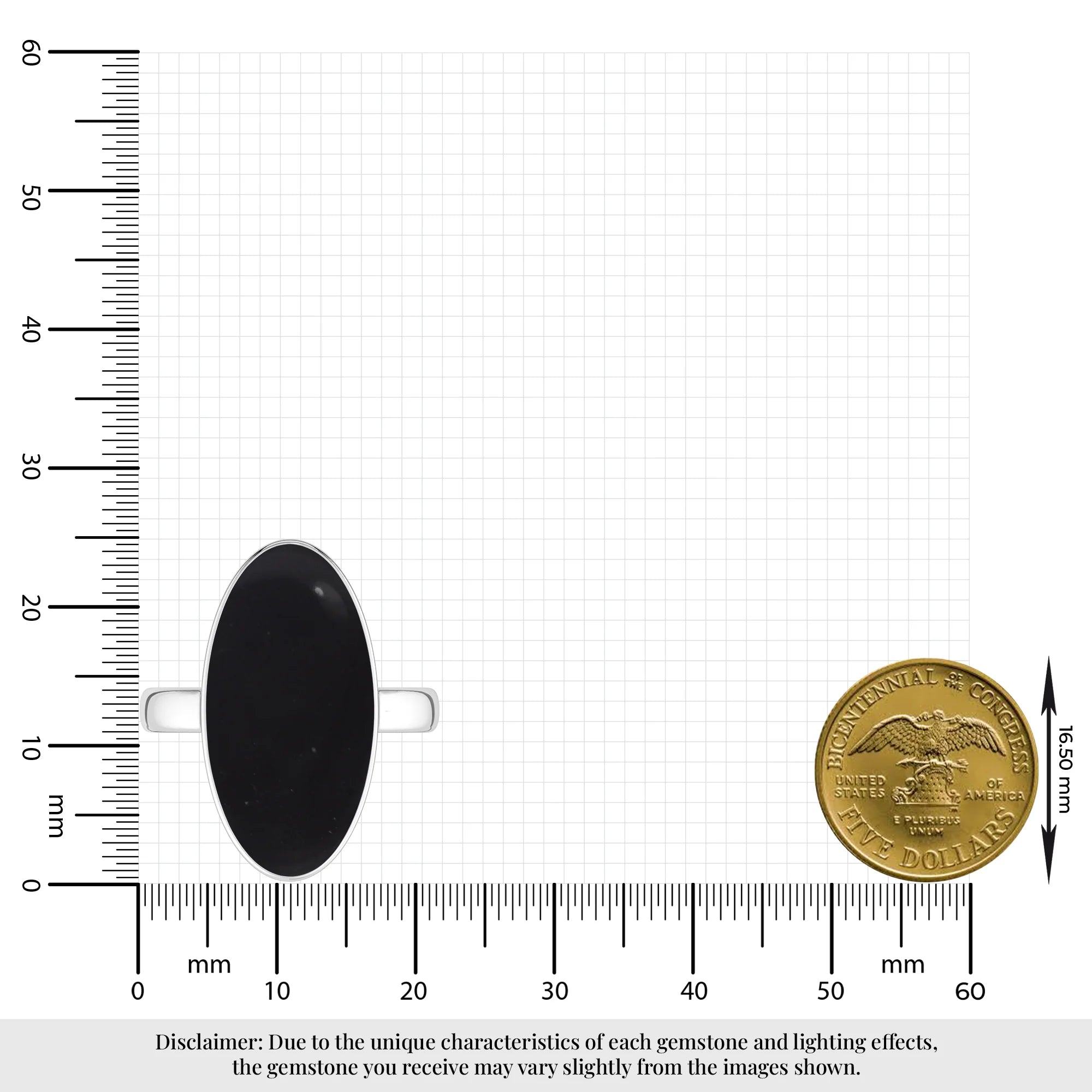 shungite bezel-set ring