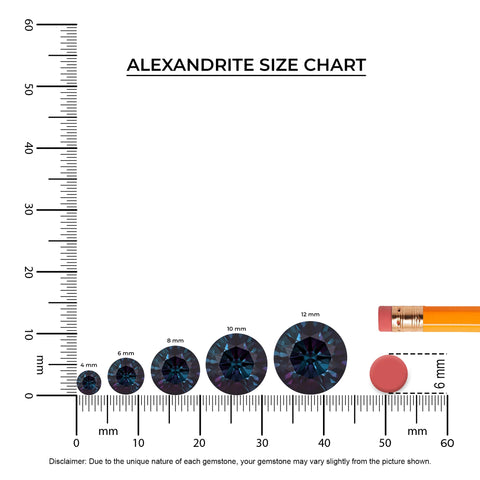 Lab Grown Alexandrite Round Solitaire Engagement Rings