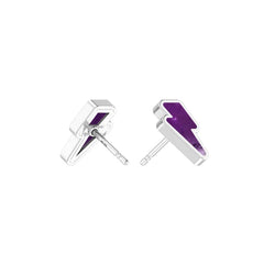 amethyst slice earrings