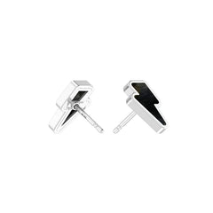 black tourmaline slice earrings