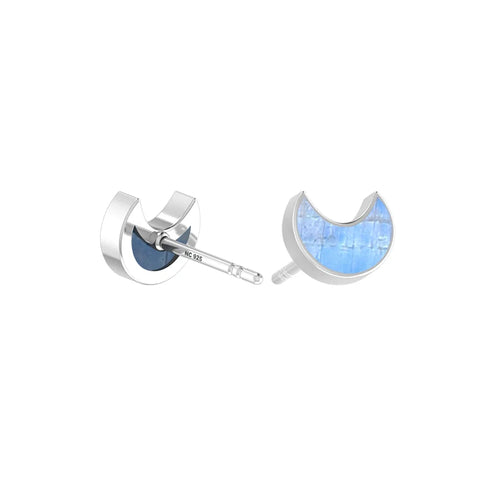 rainbow moonstone slice earrings