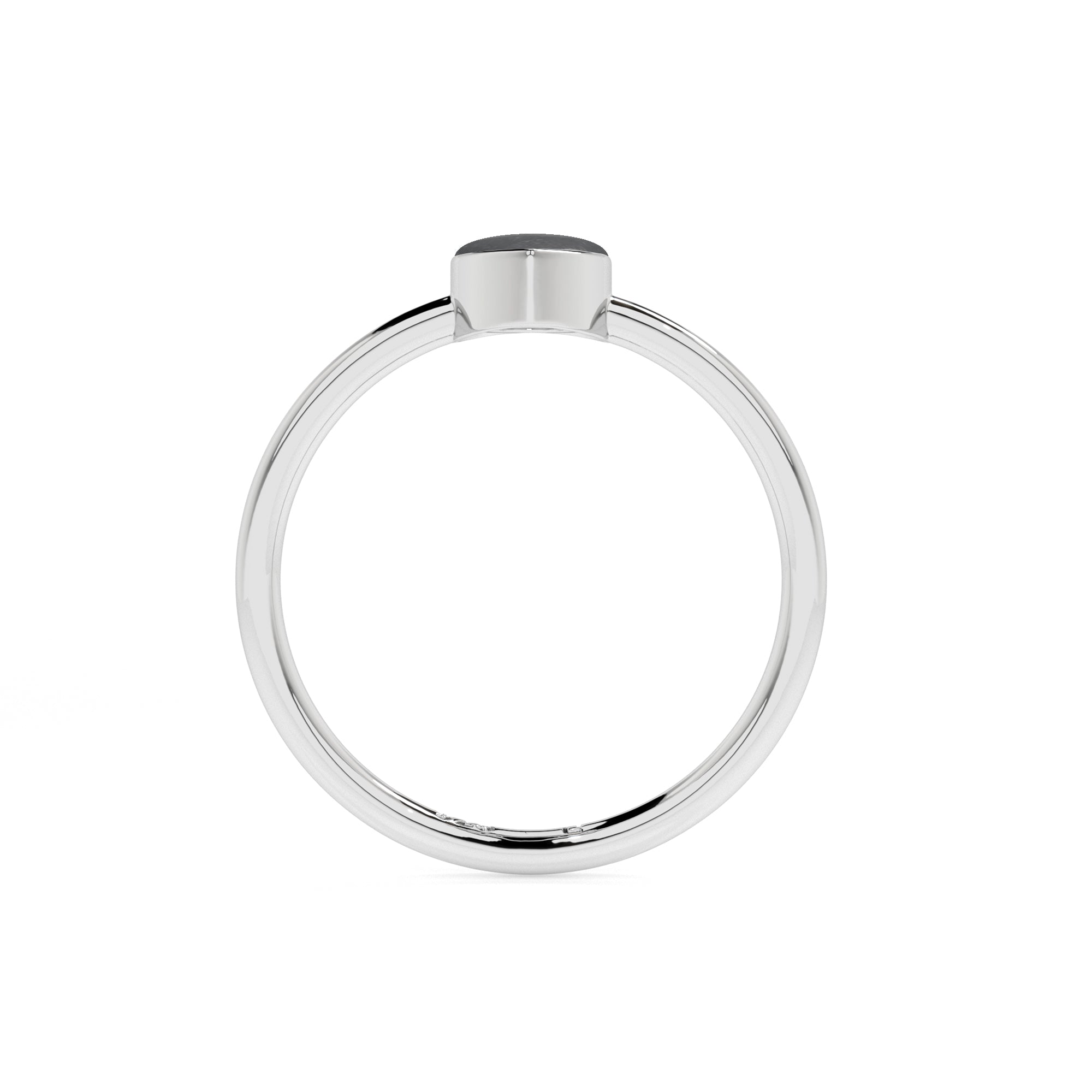 shungite stackable bezel-set ring