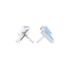 rainbow moonstone slice earrings