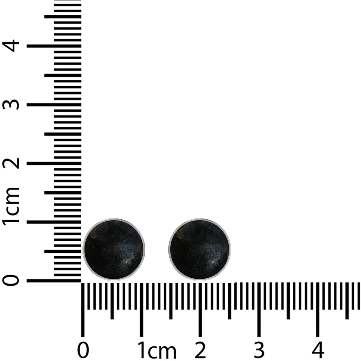 black tourmaline cab earrings