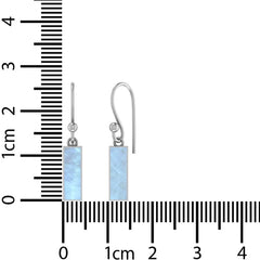 rainbow moonstone slice earrings