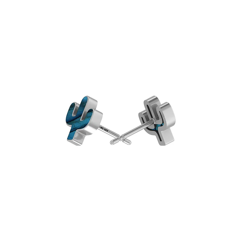 labradorite slice earrings