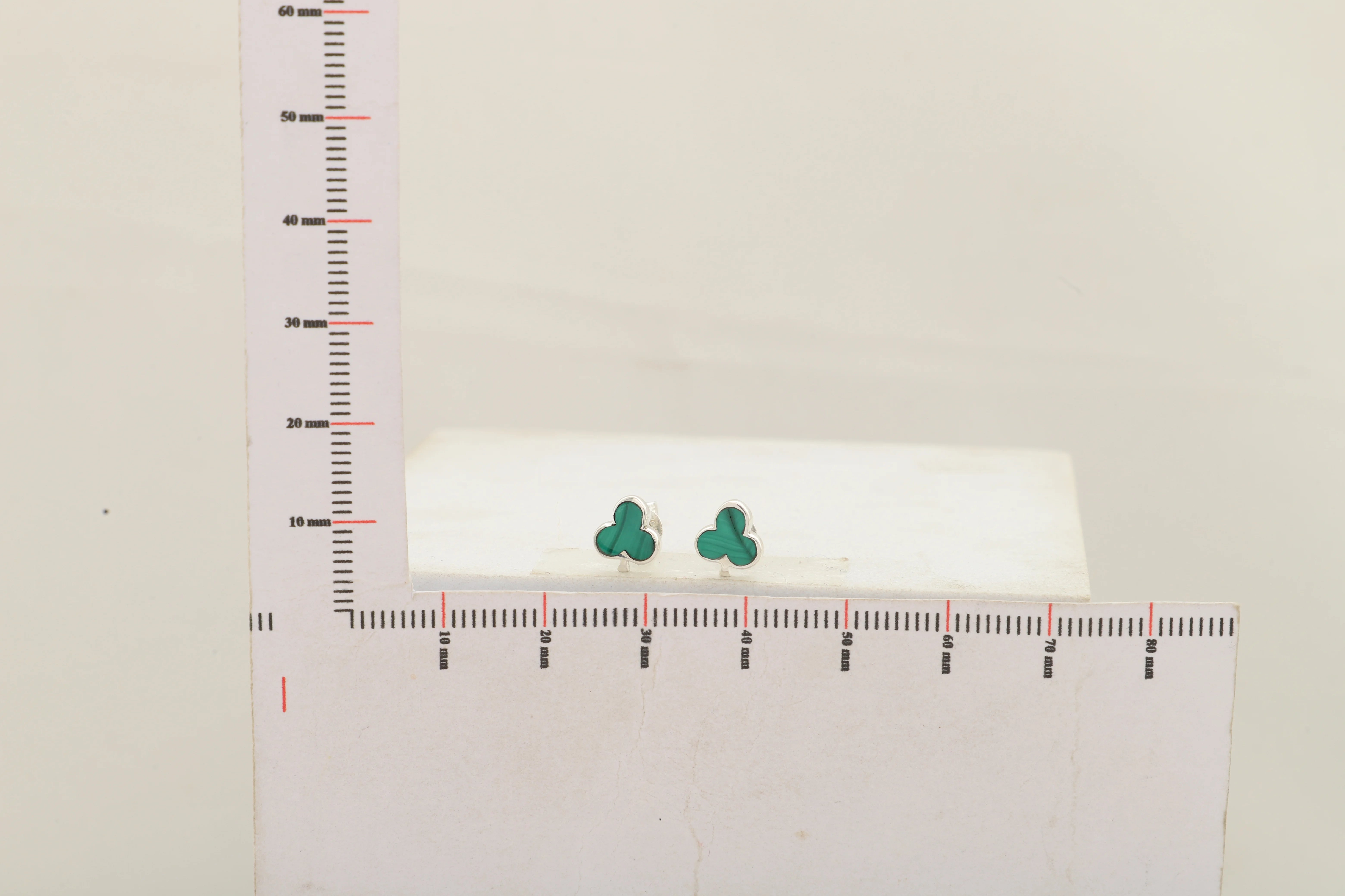 malachite slice earrings