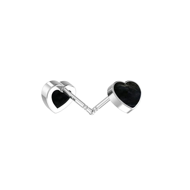 black tourmaline slice earrings