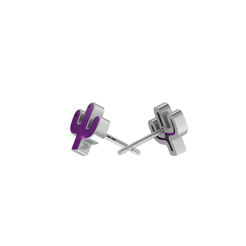 amethyst slice earrings