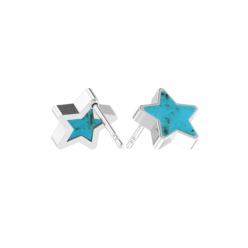 turquoise slice earrings