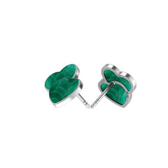 malachite slice earrings