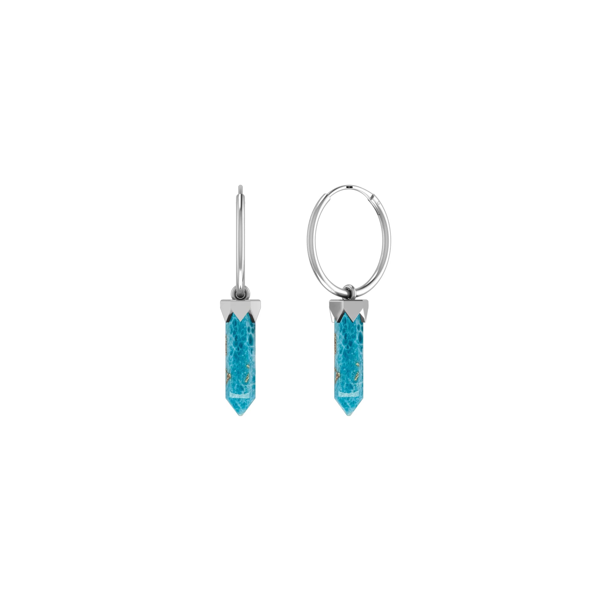 larimar cut earrings