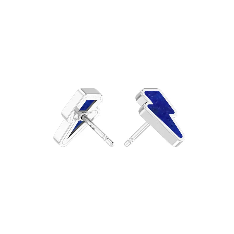 lapis lazuli slice earrings